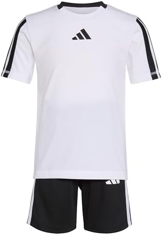 Adidas boys short sleeve soccer tee and short set