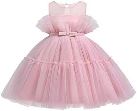 Girls Tracksuit Set Dress Kids Princess Toddler Costume Bow Patchwork Party