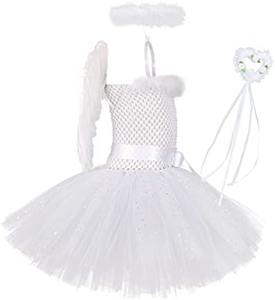 IMEKIS Halloween Angel Devil Costumes for Girls - Trick or Treat Sets