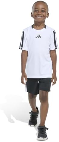 Adidas boys short sleeve soccer tee and short set