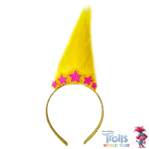 LUV HER Kids Trolls World Tour Headband with Wig for Girls