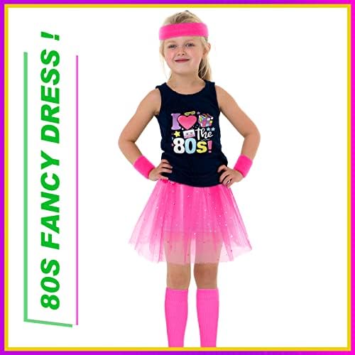 Neon Retro 80s Leg Warming Set Christmas Party Accessories