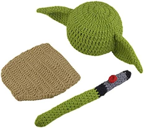 All-in-One Crochet Knit Diaper Photography Hat for Newborns