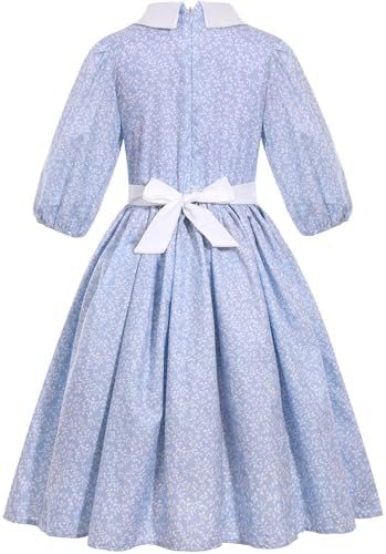 SIZGAROOT 18th Century Kids Colonial Dress with Bonnet