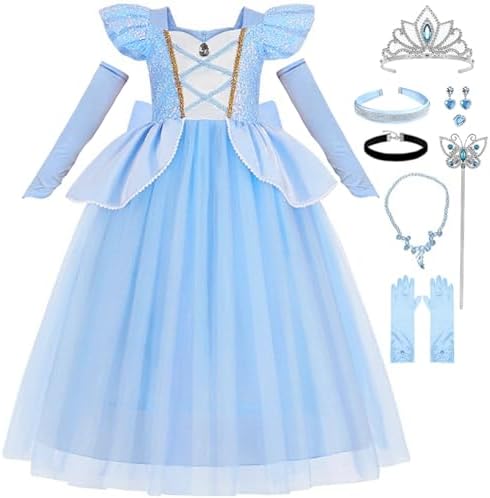 Luzlen Cinderella Costume for Girls with Accessories