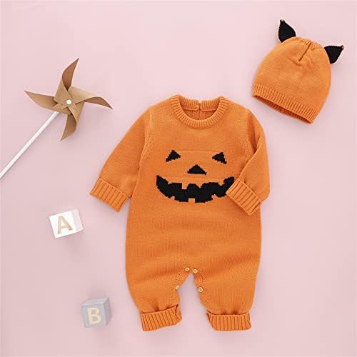 Newborn HalloweenBundle Unisex Romper Sweater Set for Baby Girls Boys