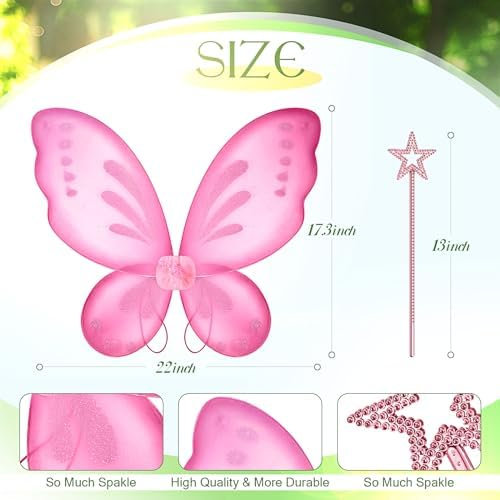 Fairy Princess butterfly wings set for Kids Adults Christmas Party Accessories