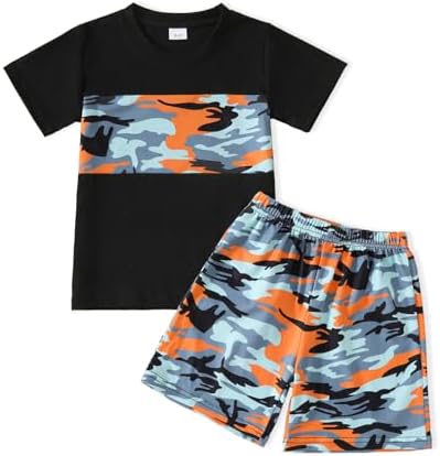 WMHNEI Coconut Tree Print Summer Set for Boys