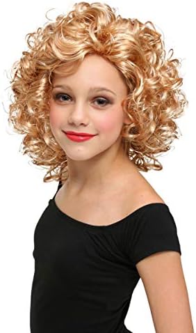 Greasy Girls Bad Sandy Wig Curly Golden Ringlets Costume Accessory