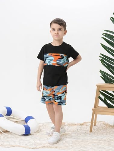 WMHNEI Coconut Tree Print Summer Set for Boys