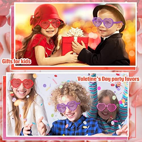 Perfect for Gifting Weewooday Heart Shaped Plastic Shutter Glasses