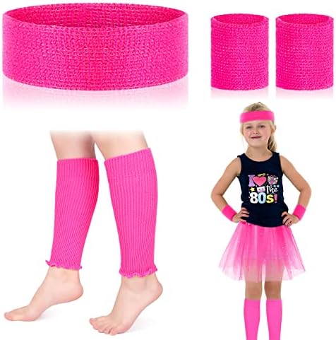 Neon Retro 80s Leg Warming Set Christmas Party Accessories