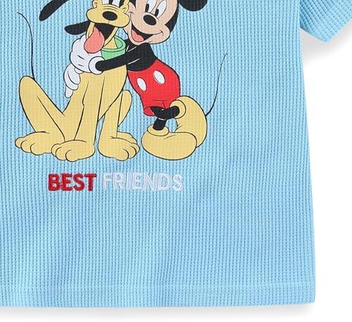 Disney Mickey Mouse Waffle Knit Boys 2PIT Shorts Set