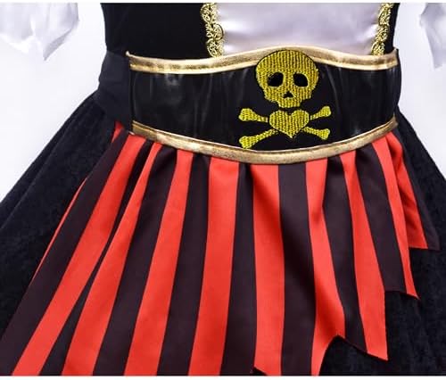 Cute Pirate Costume for Girls Ages 3-9 Years