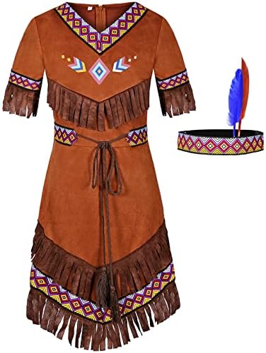 Gorkonpy - Native American Costume Girls with Headdress