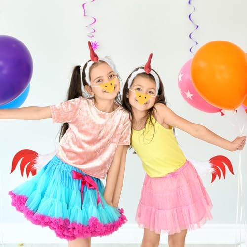 HODRME Rooster Costume Headband and Tail Set