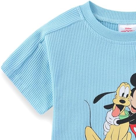 Disney Mickey Mouse Waffle Knit Boys 2PIT Shorts Set