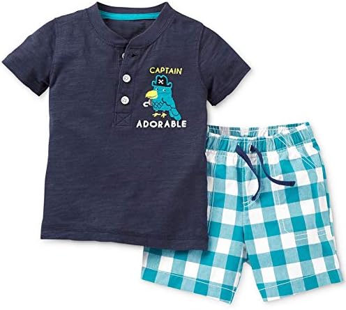 Bumeex Toddler Boys Cotton Short Sleeve Tee and Shorts Set