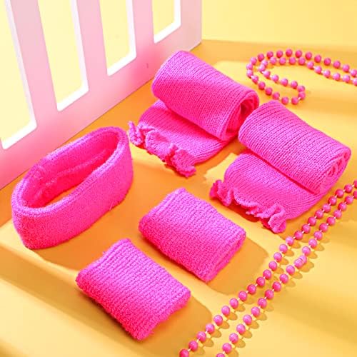 Neon Retro 80s Leg Warming Set Christmas Party Accessories