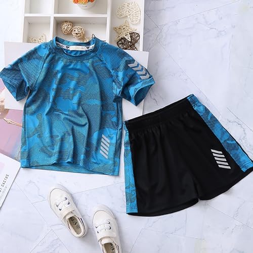 Boys Summer CamouFlage Clothing Set Comfort Style for 3-13 Years