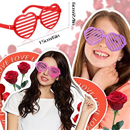 Perfect for Gifting Weewooday Heart Shaped Plastic Shutter Glasses
