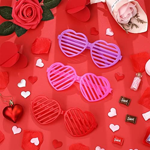 Perfect for Gifting Weewooday Heart Shaped Plastic Shutter Glasses