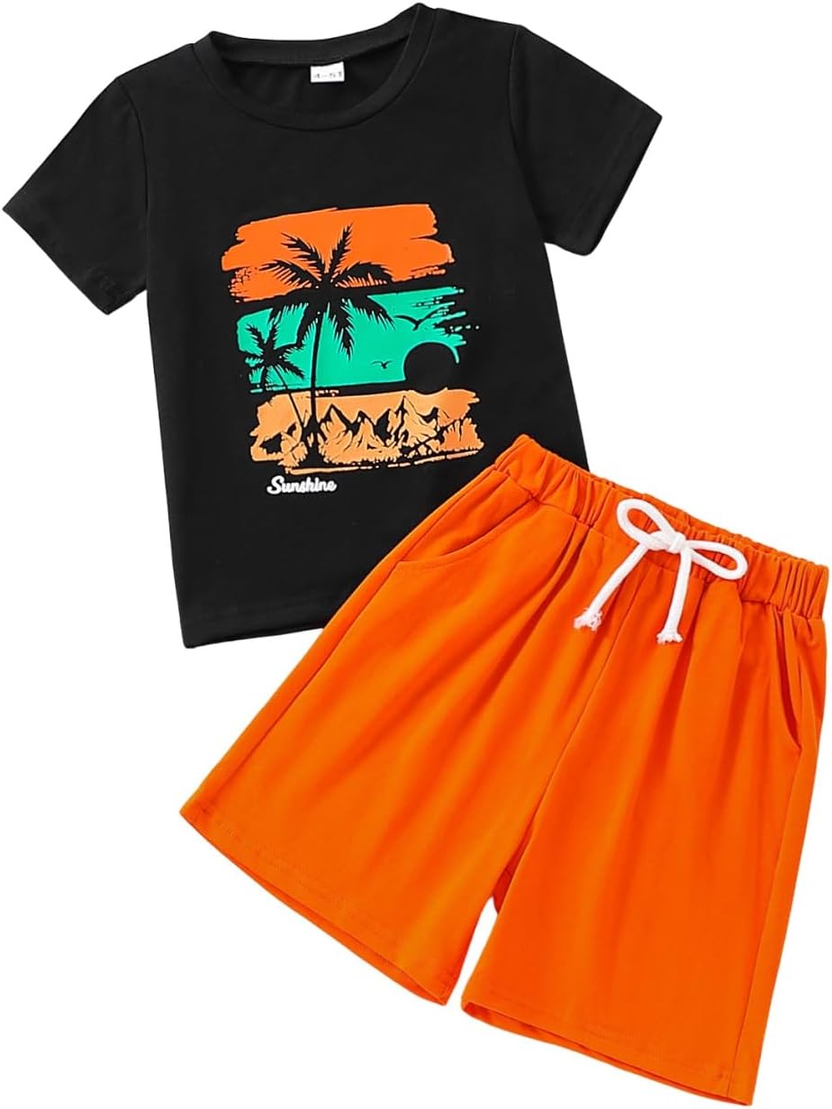 GOLLUNER Toddler Boy Summer 2PC Outfit Set