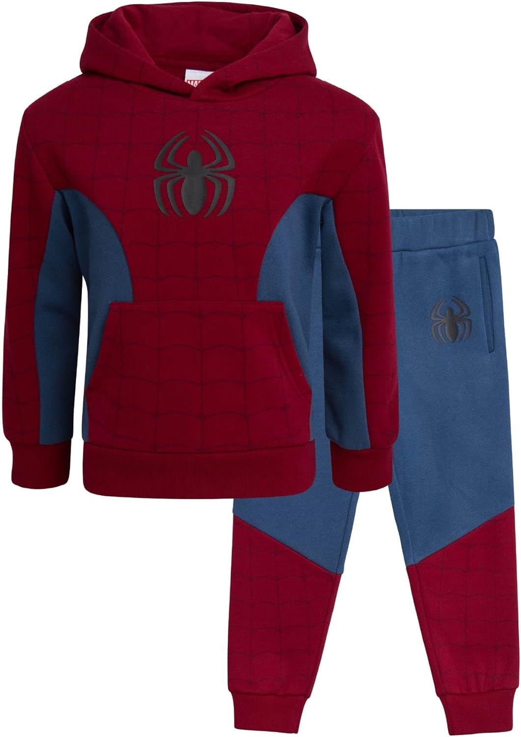 Marvel Boys 2-Piece Fleece Sweatsuit Set - Captain America Spider-Man Graphic