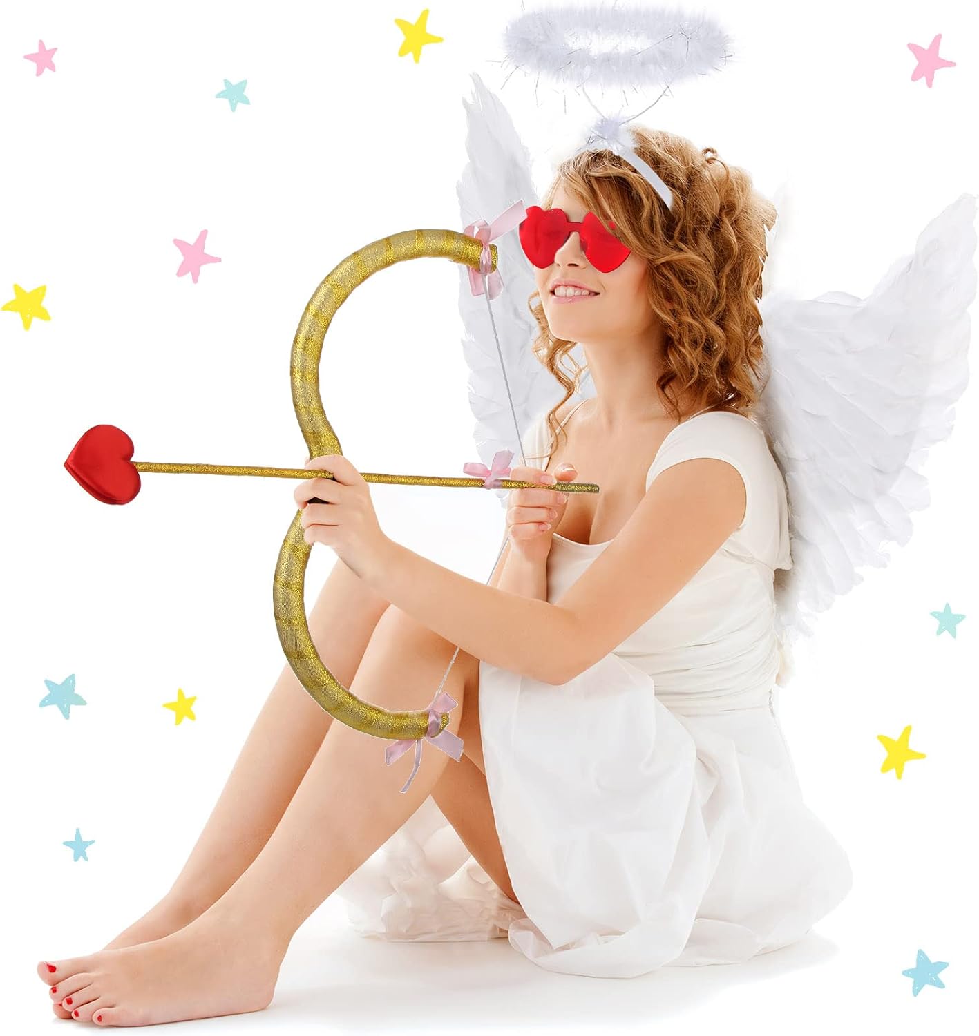 Coume Angel Cupid Costume Set for Kids 4-12 1