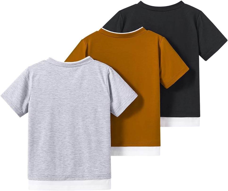 3-Piece Summer Solid T-Shirt Set