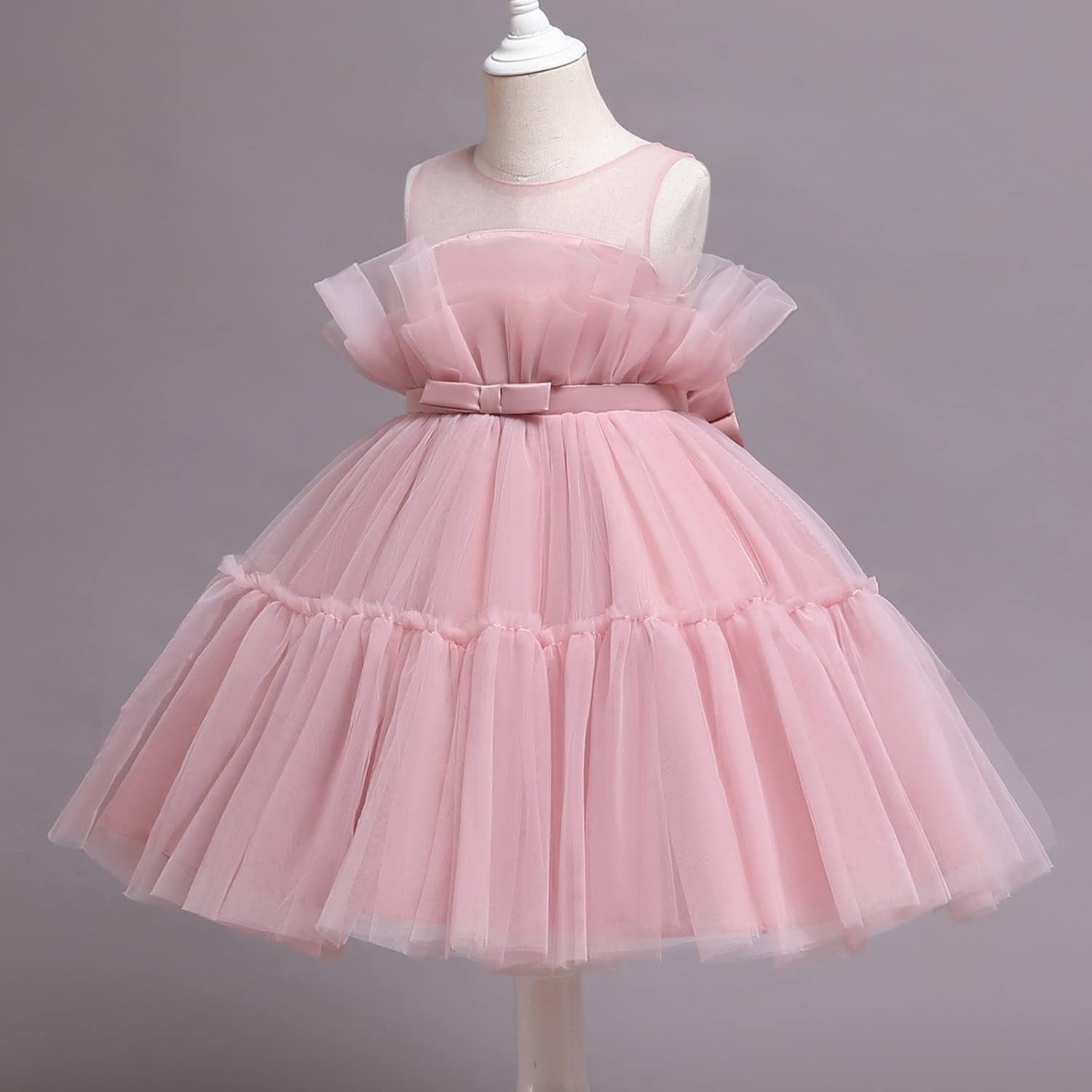 Girls Tracksuit Set Dress Kids Princess Toddler Costume Bow Patchwork Party
