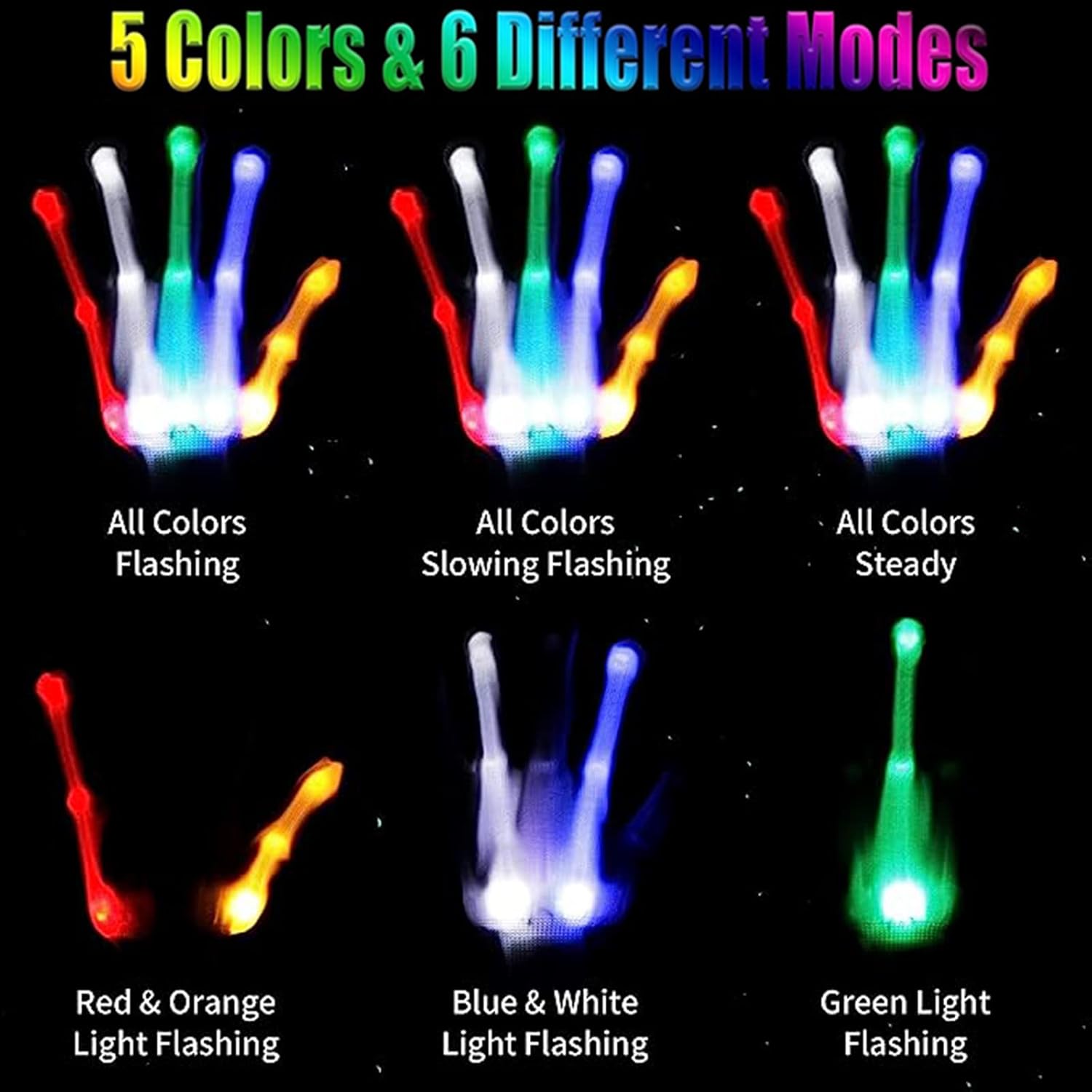 Cool LED Gloves for Kids Ages 6-12