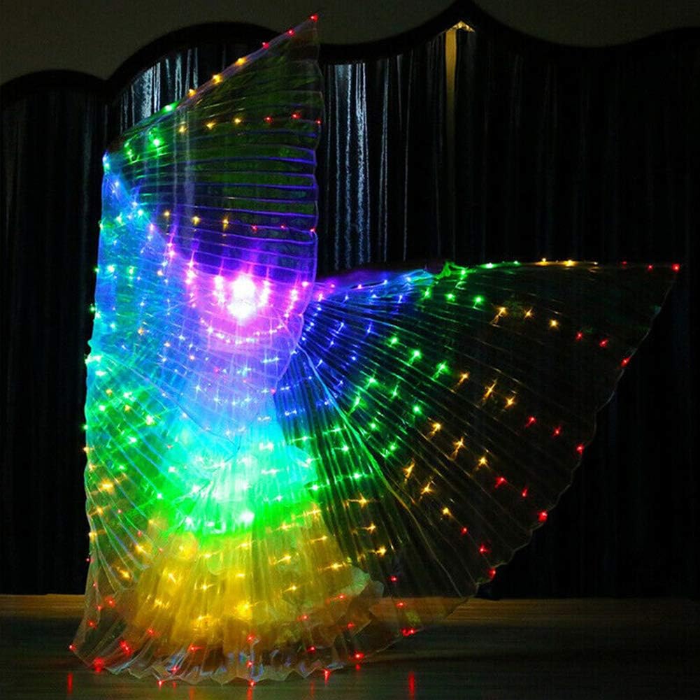 AH Glowing LED Belly Dance Wingits as a butterfly