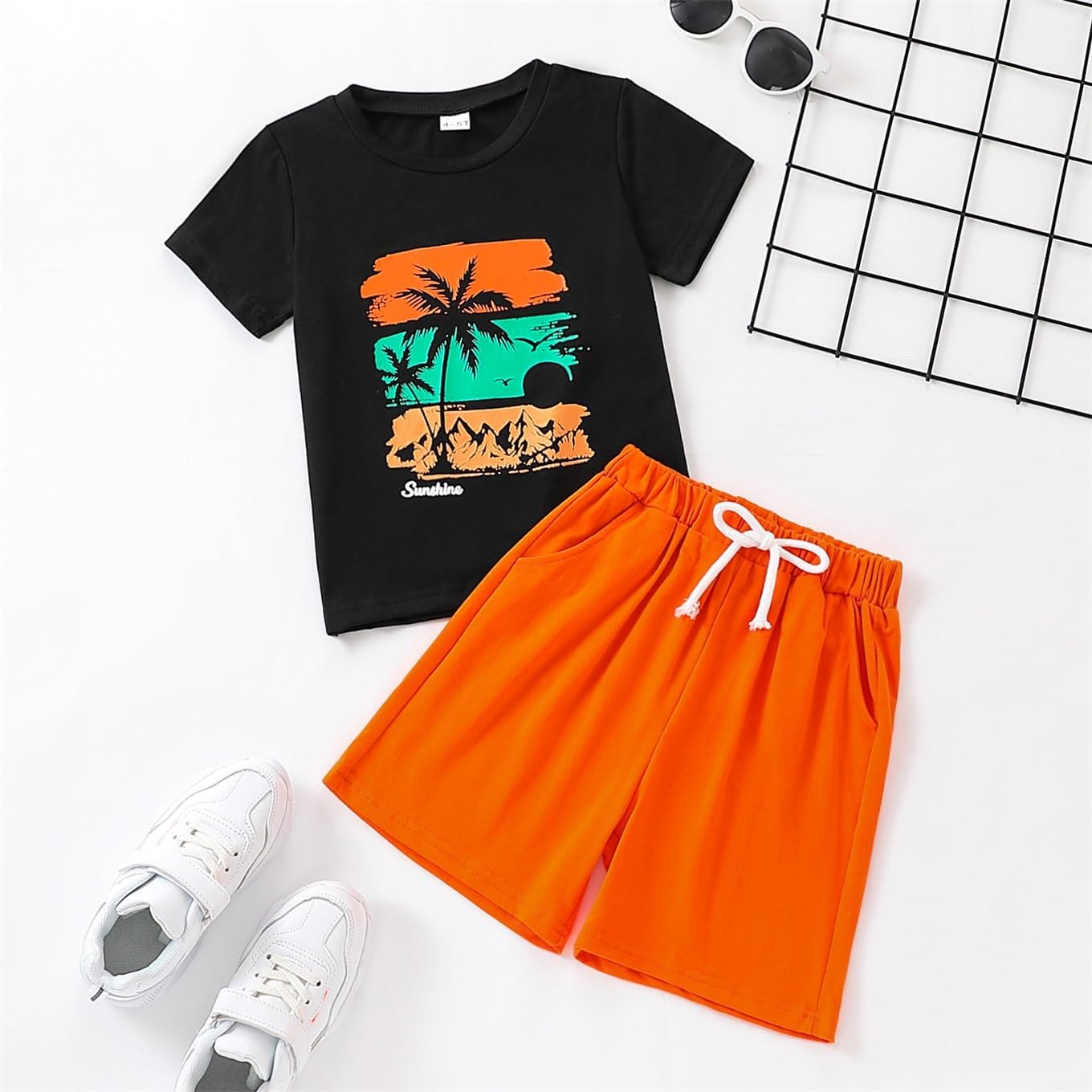 GOLLUNER Toddler Boy Summer 2PC Outfit Set