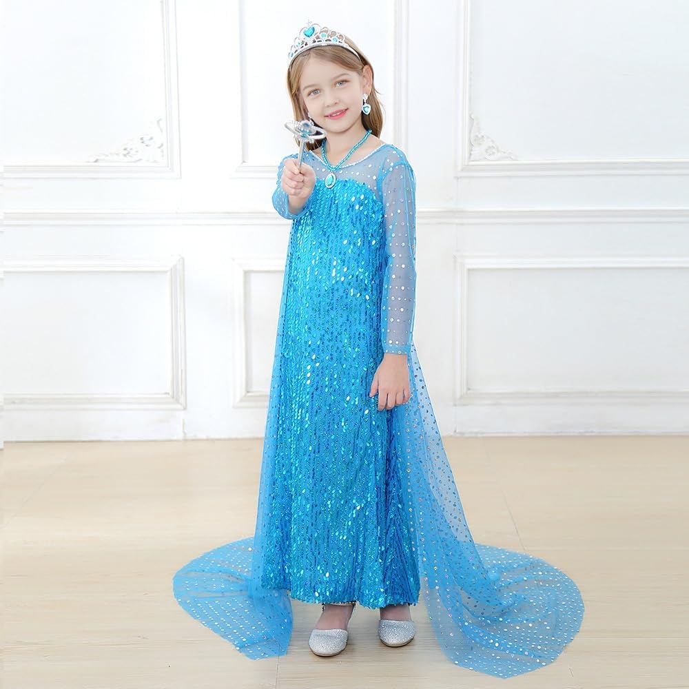 Elsa Princess Accessories Set ALPHPO 4Pcs Crown Wand Party Accessories