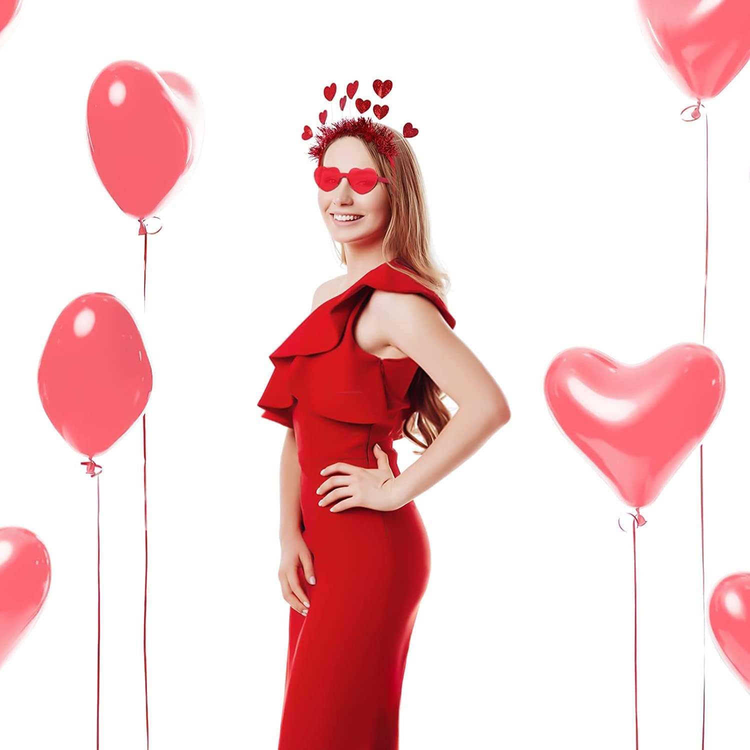 Valentines Heart Accessories Set 2 Pieces