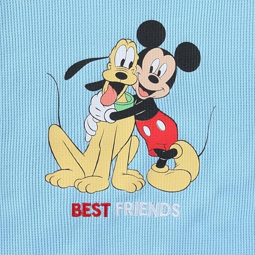 Disney Mickey Mouse Waffle Knit Boys 2PIT Shorts Set