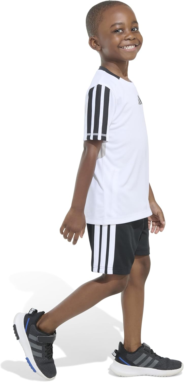 Adidas boys short sleeve soccer tee and short set