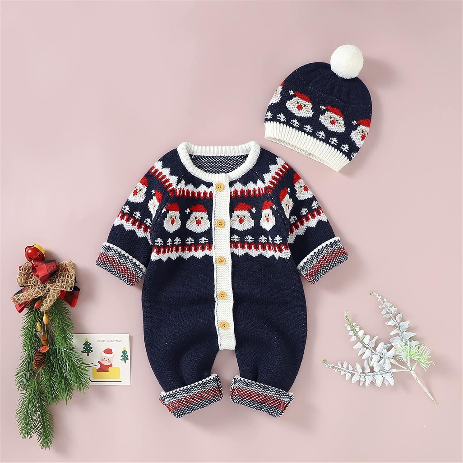 Christmas Knitted Sweater Romper for Baby