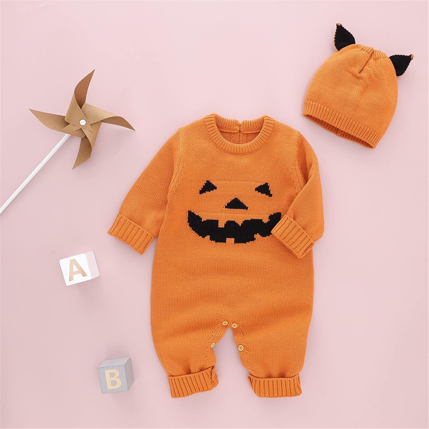 Newborn HalloweenBundle Unisex Romper Sweater Set for Baby Girls Boys