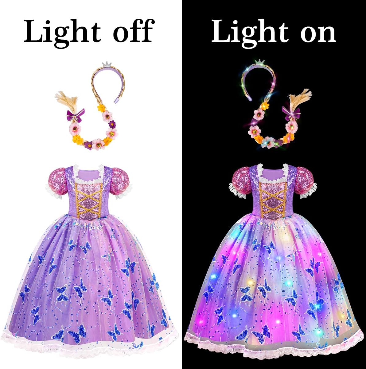 Light-Up Princess Dress for Toddler Girls