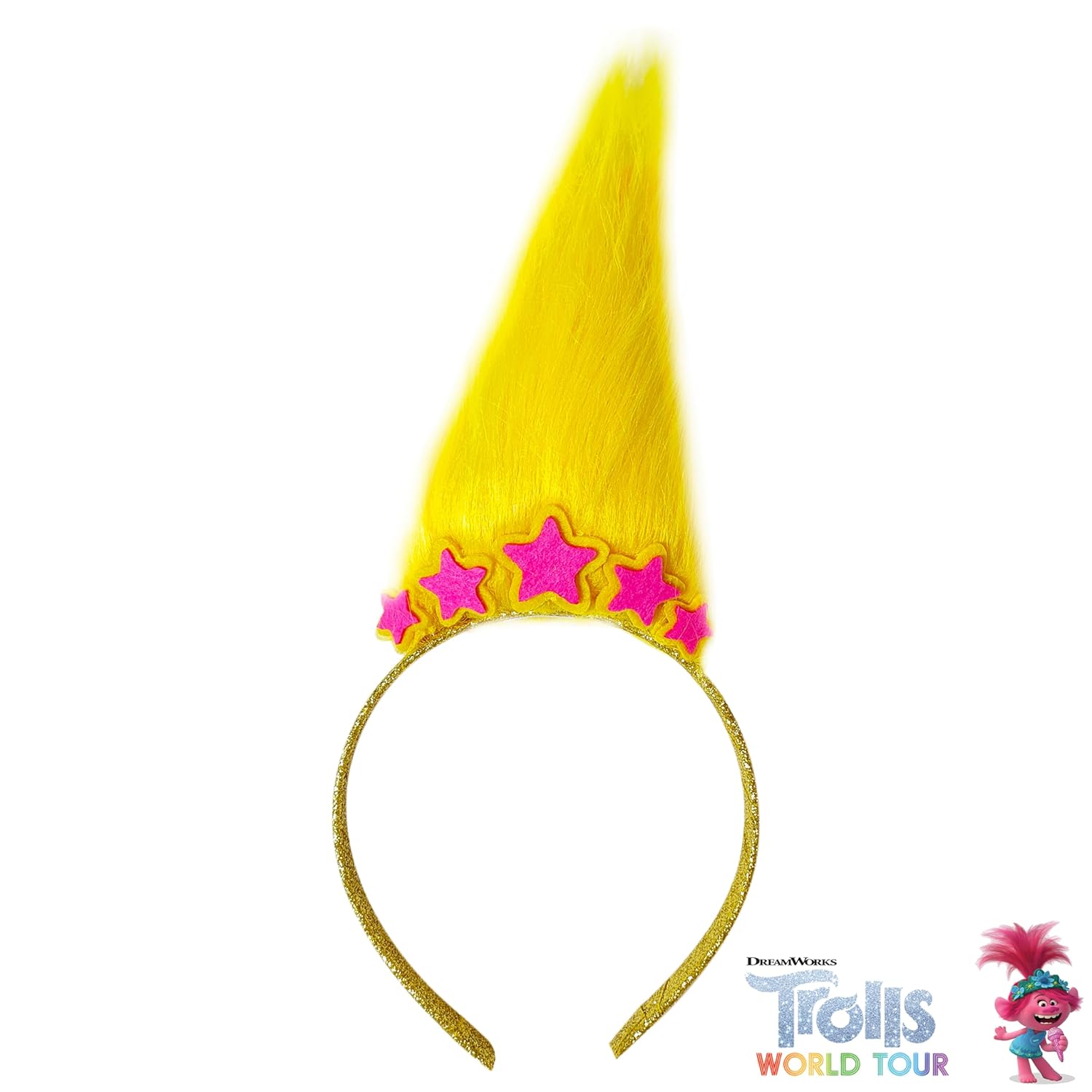 LUV HER Kids Trolls World Tour Headband with Wig for Girls