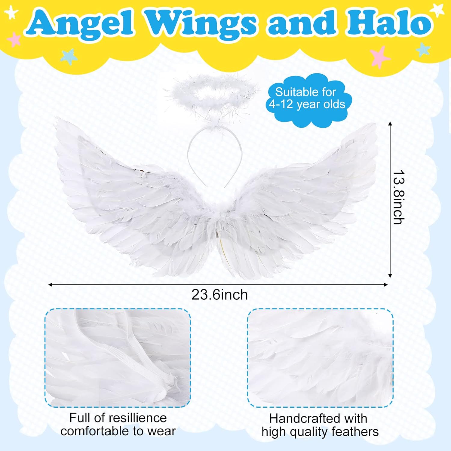 Coume Angel Cupid Costume Set for Kids 4-12 1