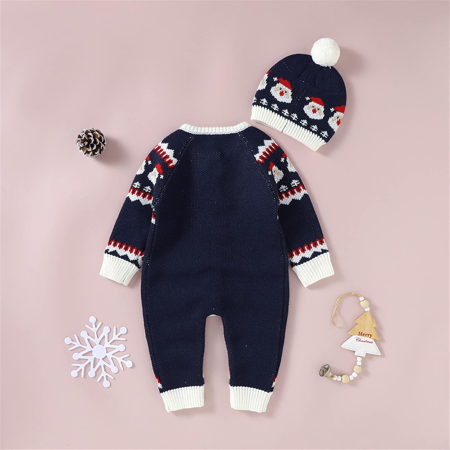 Christmas Knitted Sweater Romper for Baby