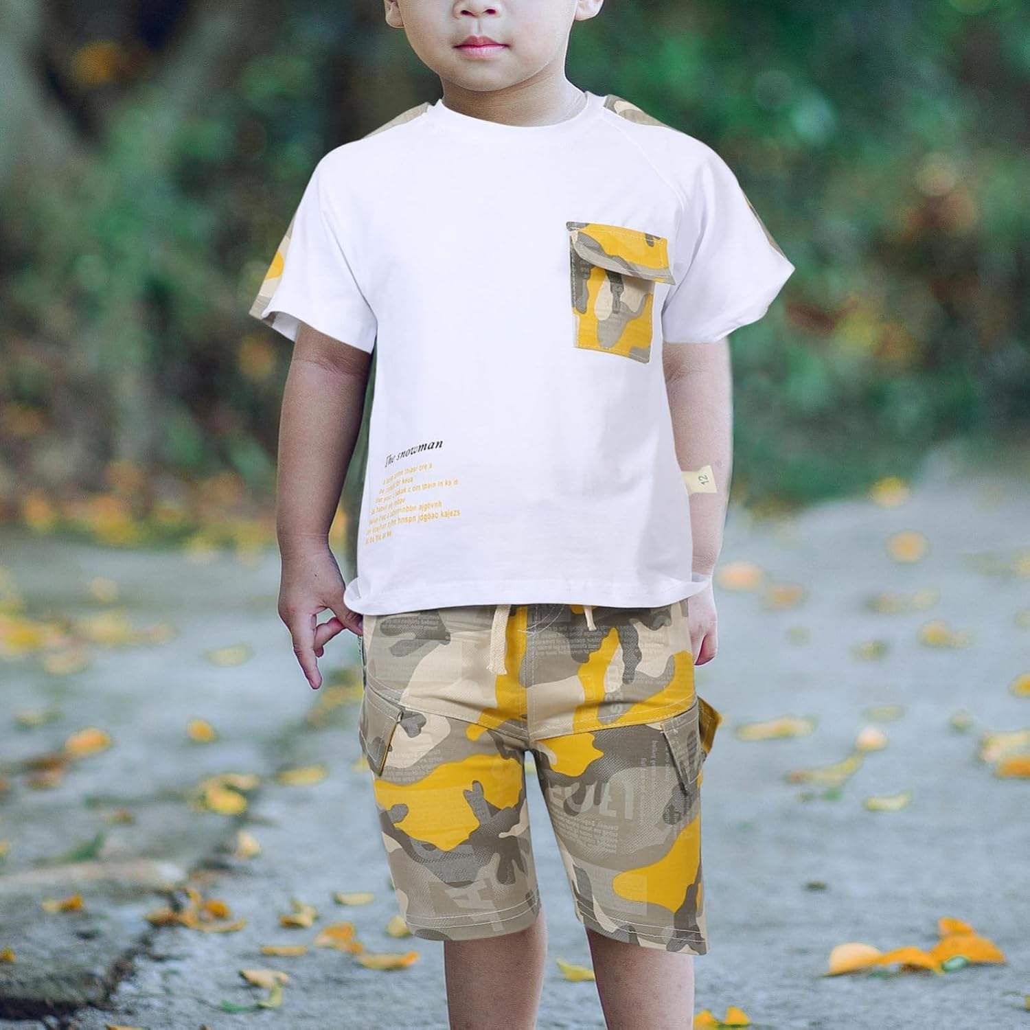 Summer Camouflage Tent Boy Outfit
