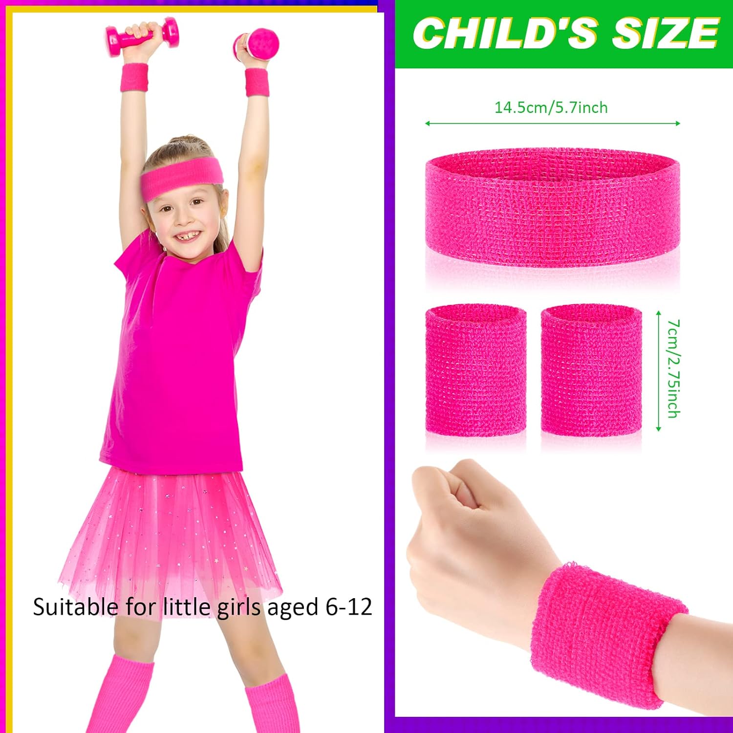 Neon Retro 80s Leg Warming Set Christmas Party Accessories