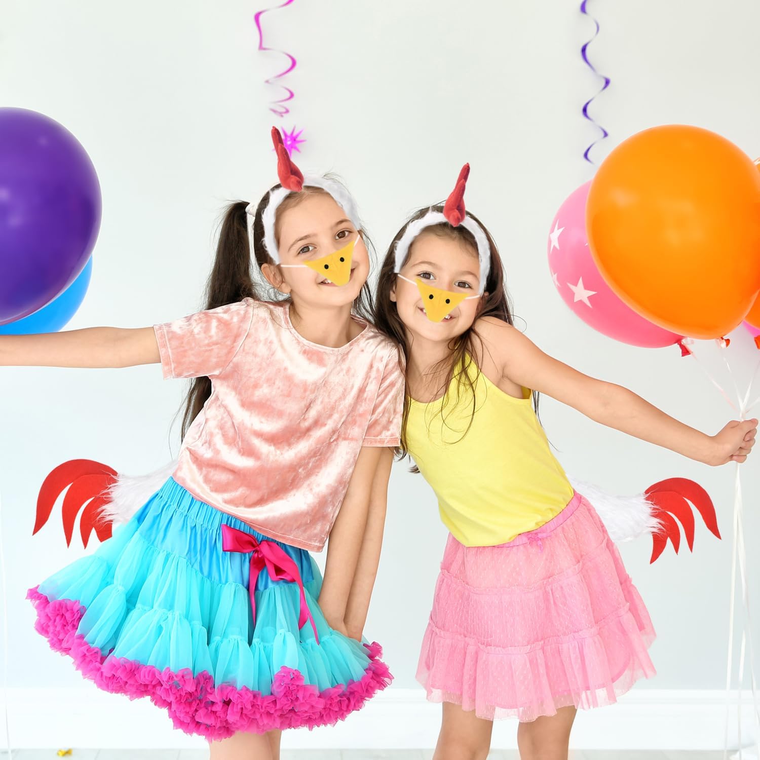 HODRME Rooster Costume Headband and Tail Set