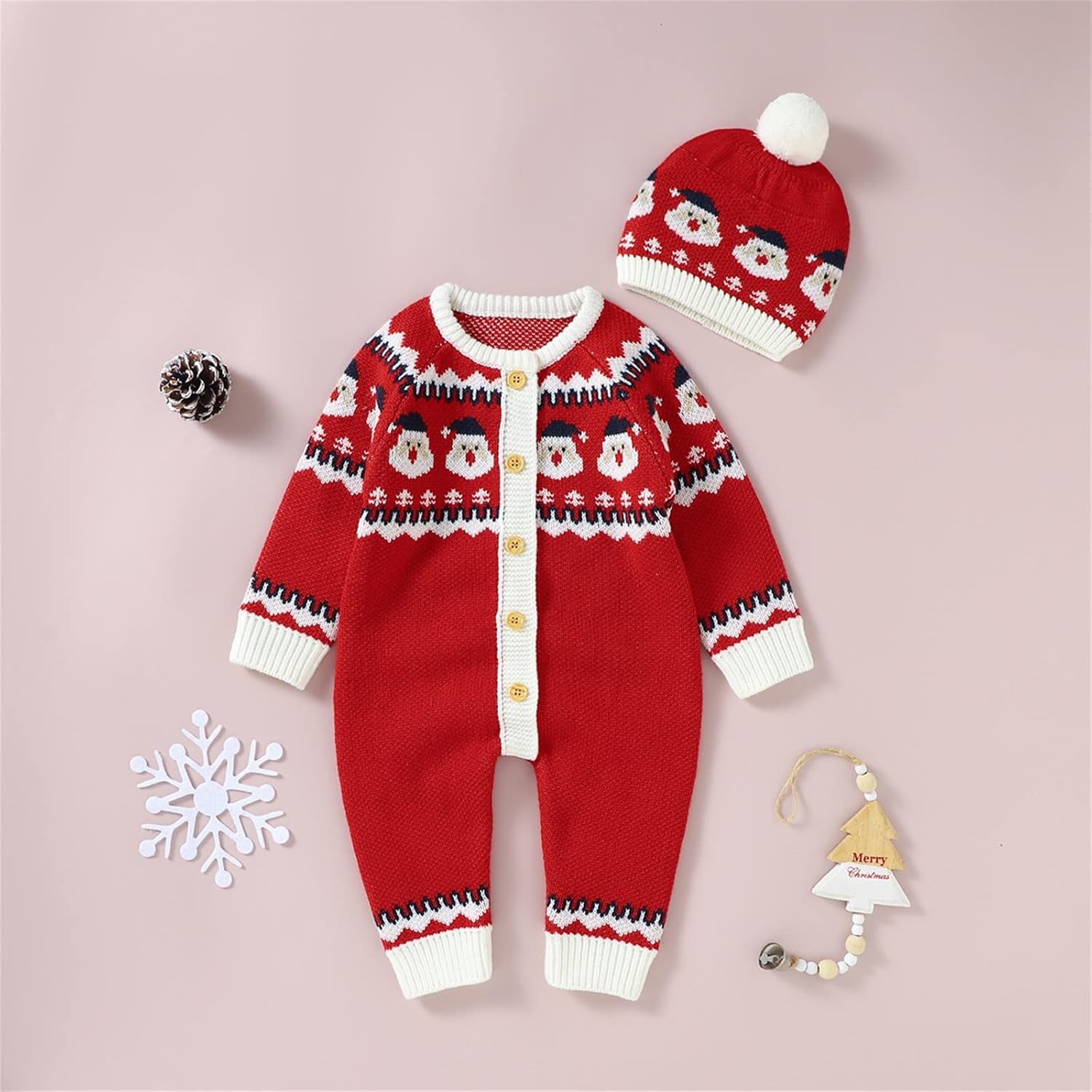 Christmas Romper Set Cute Fixes for Santa Claus Newborn to Toddler