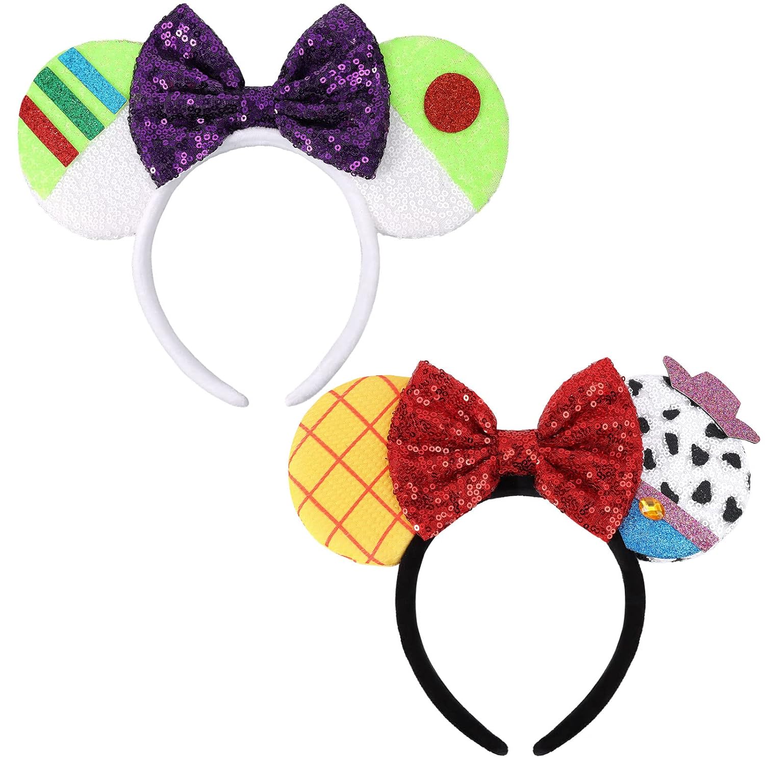 ETLUK Mouse Ears Headbands 2PCS for Girls and Boys