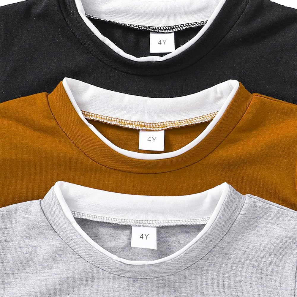 3-Piece Summer Solid T-Shirt Set